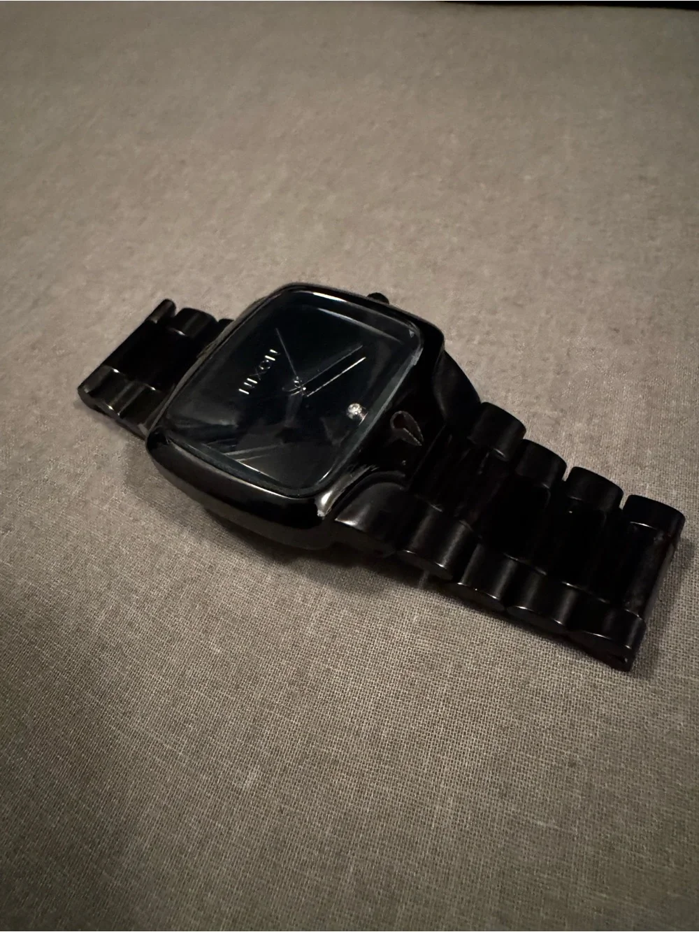 Nixon Men’s Black Stainless Steel Square Watch